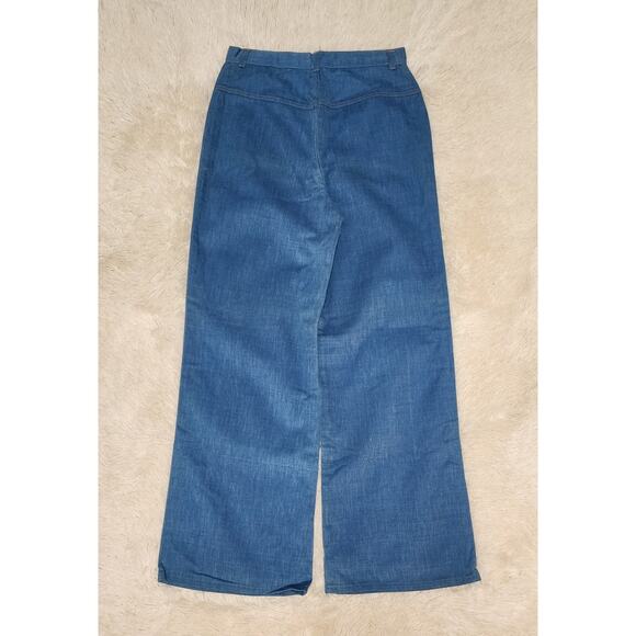Vintage 70s Sears High-Rise Blue Jeans Size 10 Tall Flare Bell Bottom Pants - Picture 6 of 9